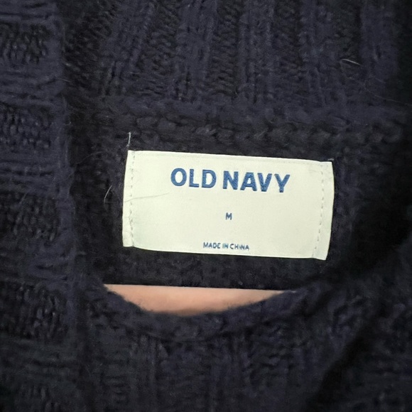 Navy blue high neck sweater - Picture 6 of 6